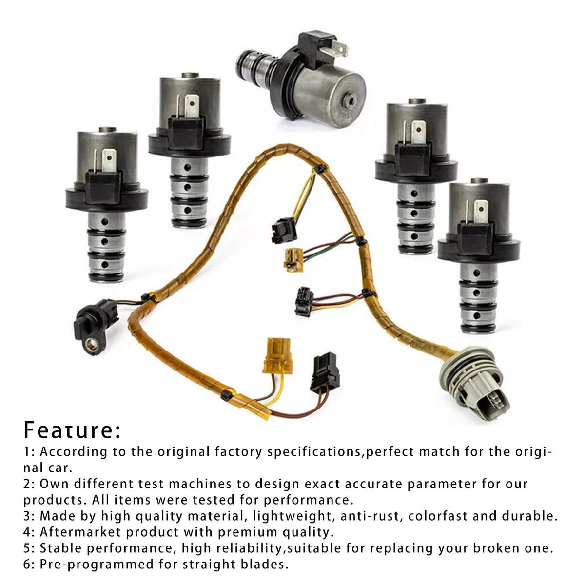 F4A41 F4A42 Transmission Shift Solenoid Kit with Harness For Mitsubishi Hyundai