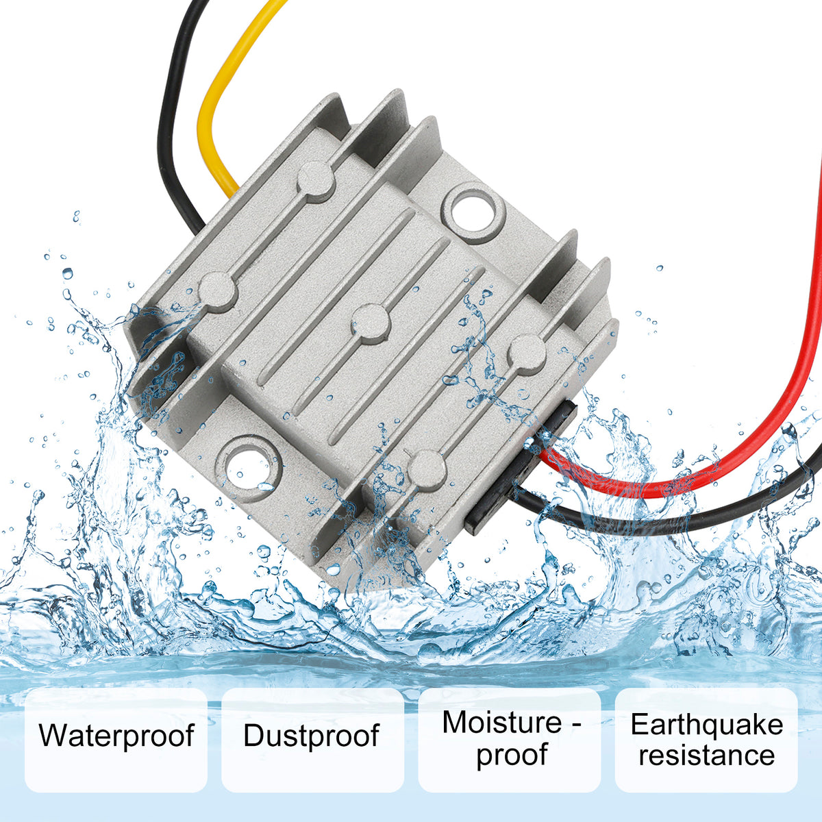 Waterproof DC/DC Converter Regulator 6V Step Up to 12V 3A 36W