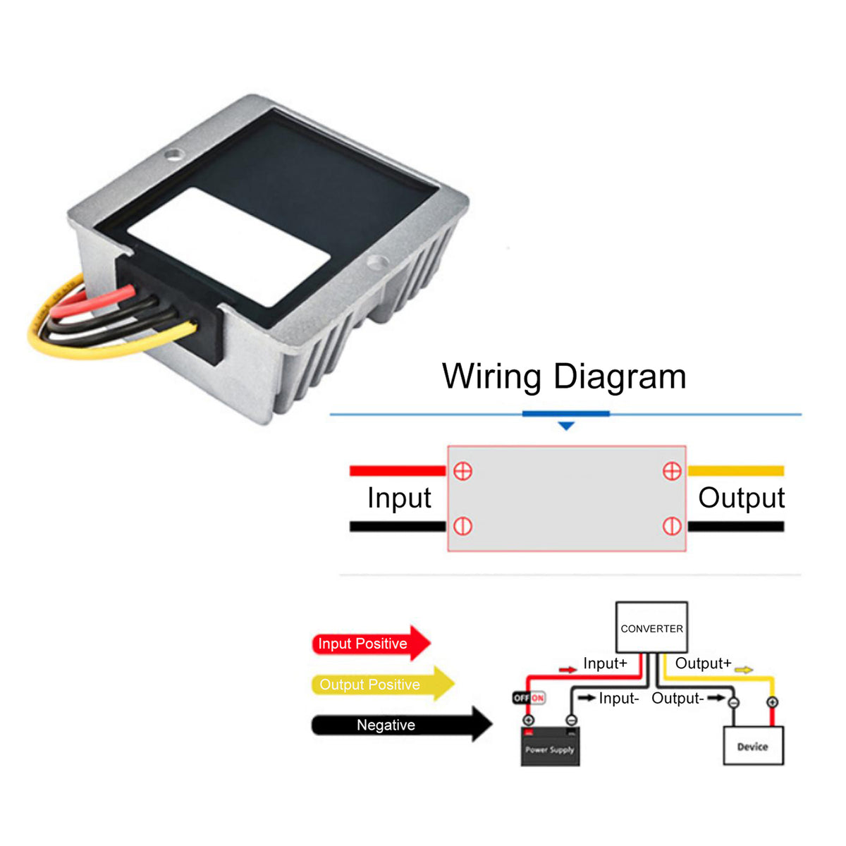 DC-DC 6-32V to 12V 10A Automatic Voltage Stabilizer Power Converter Regulator