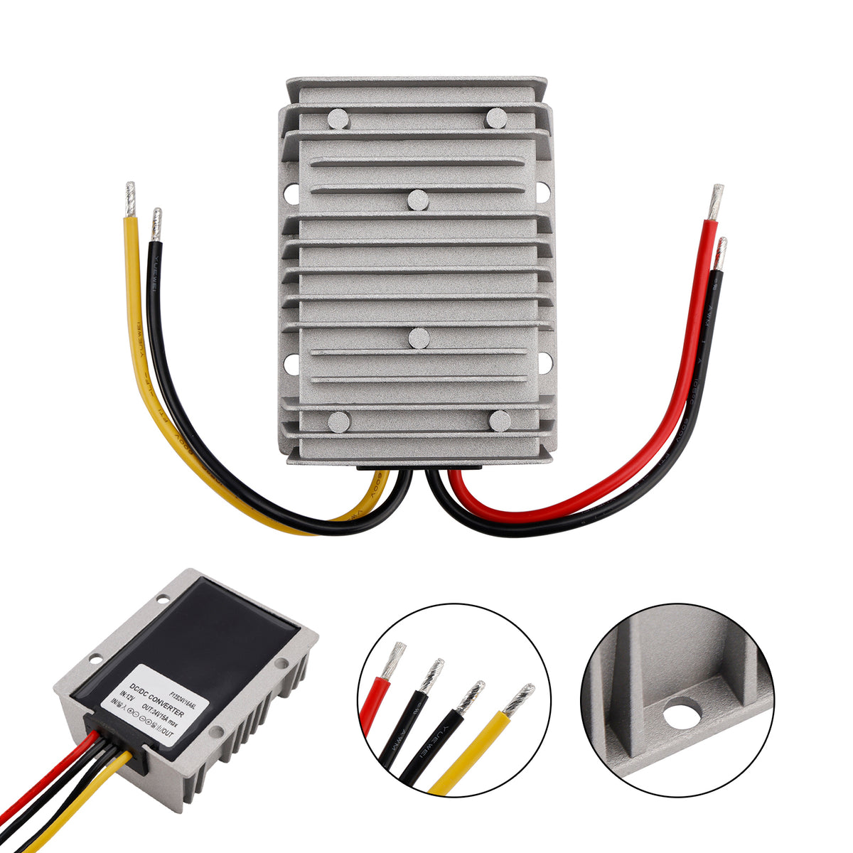 DC-DC 12V Step Up to 24V 15A 360W Car Power Supply Converter Regulator Waterproof