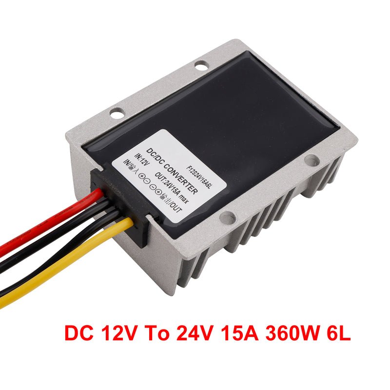 DC-DC 12V Step Up to 24V 15A 360W Car Power Supply Converter Regulator Waterproof