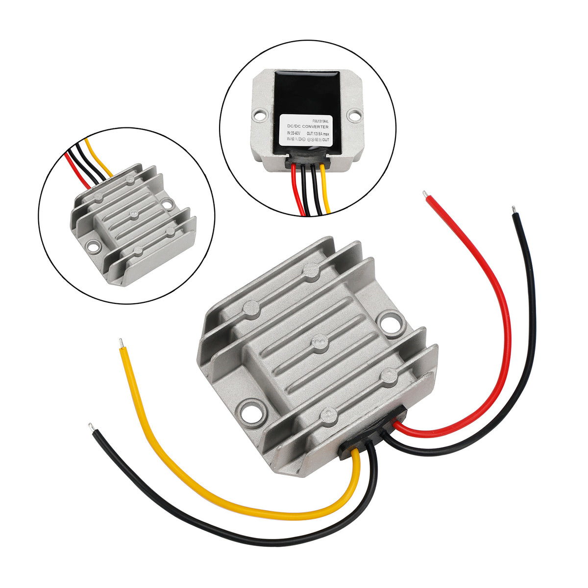 WaterProof 20-60V to 12V 5A 60W Step Down DC/DC Power Converter Regulator