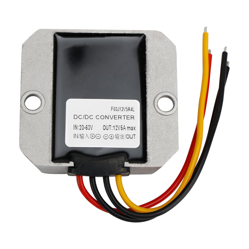 WaterProof 20-60V to 12V 5A 60W Step Down DC/DC Power Converter Regulator