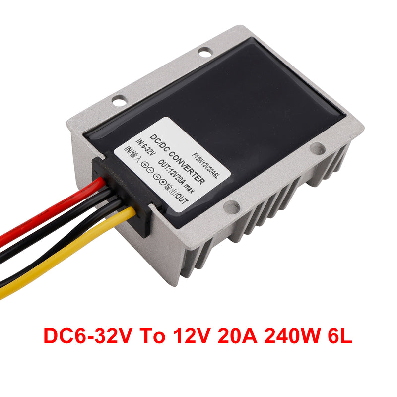 DC-DC 6-32V to 12V 20A Automatic Voltage Stabilizer Power Converter Regulator