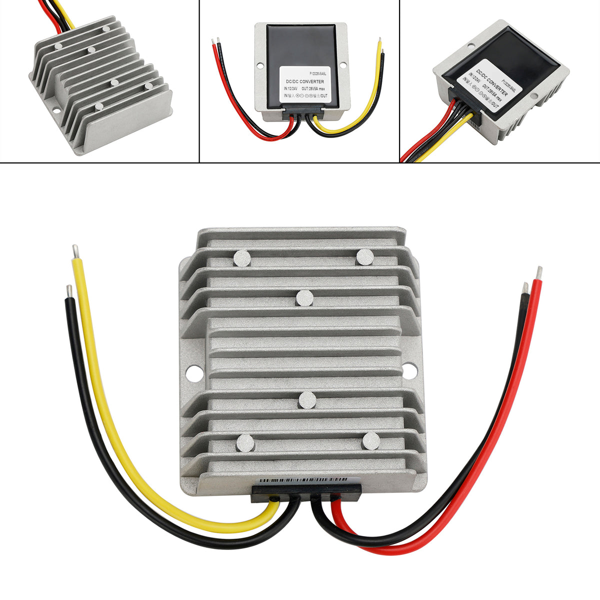 Waterproof DC/DC Converter Regulator 12V Step Up to 28V 5A 140W