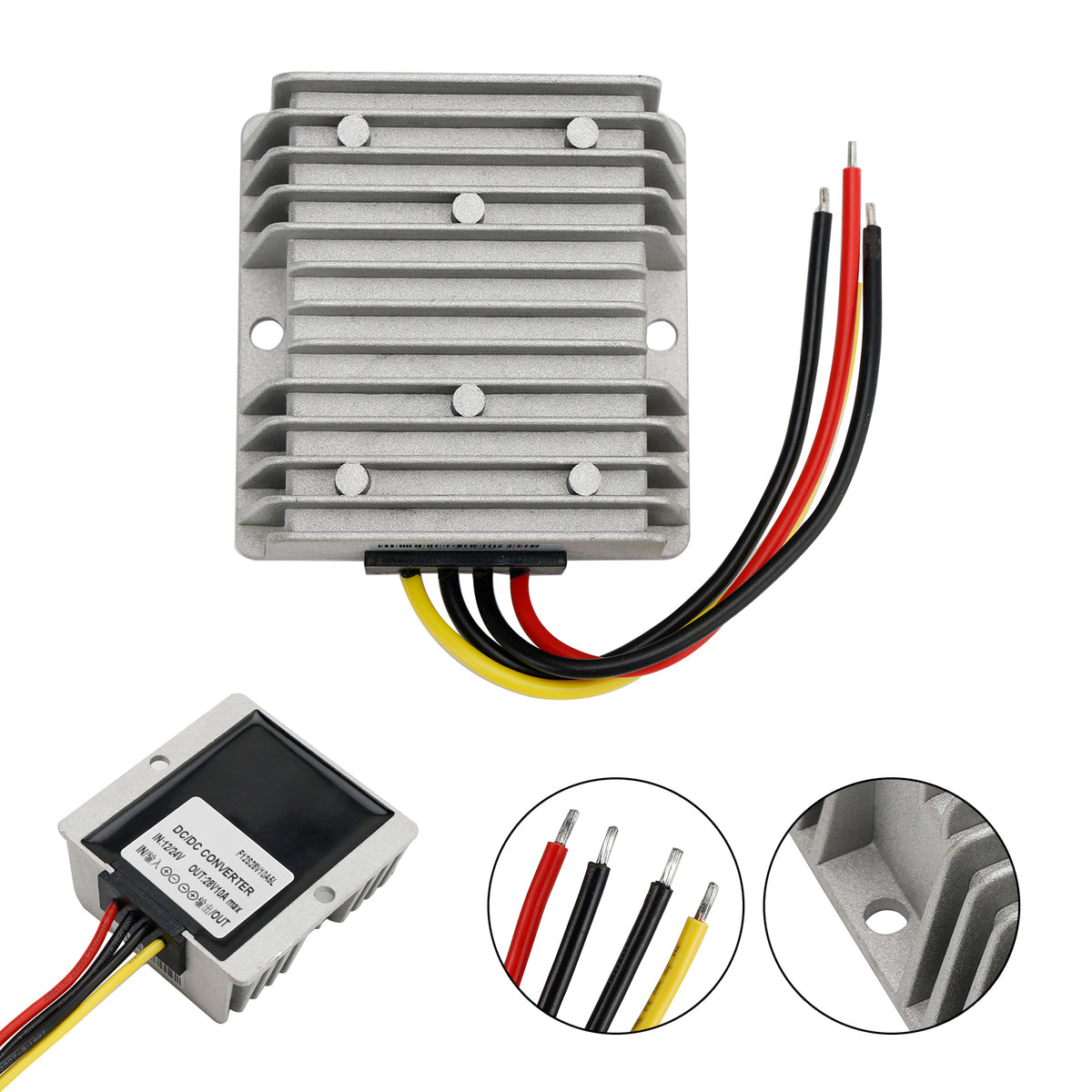 Waterproof DC/DC Converter Regulator 12V Step Up to 28V 10A 280W