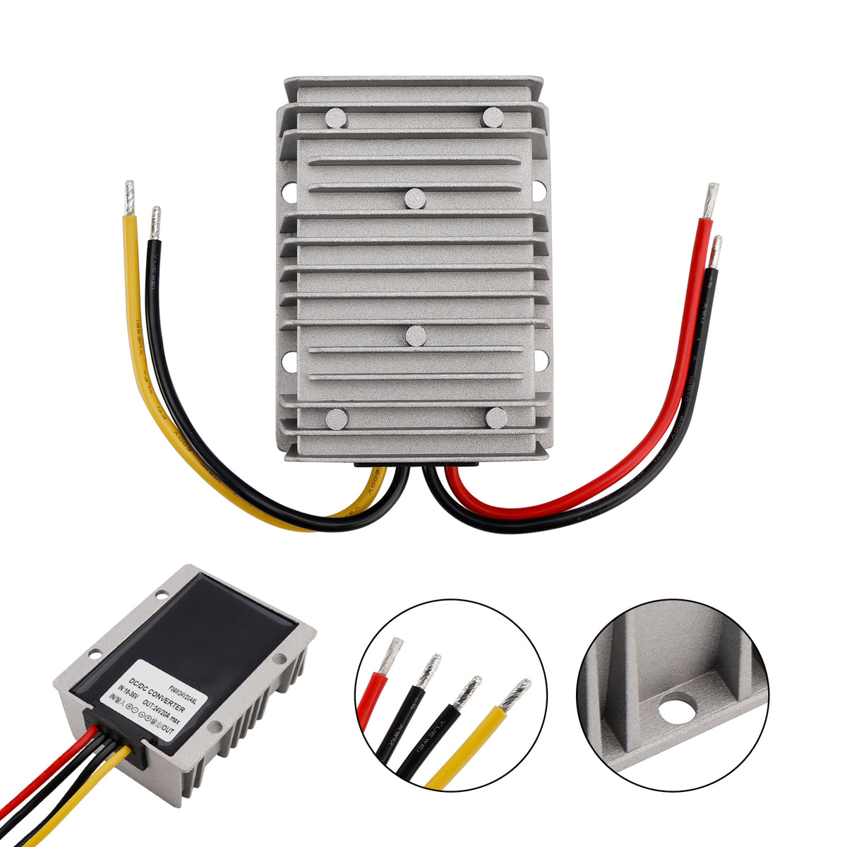 DC 18-36V Converter To DC 24V 20A Boost Buck Power Module Voltage Regulator