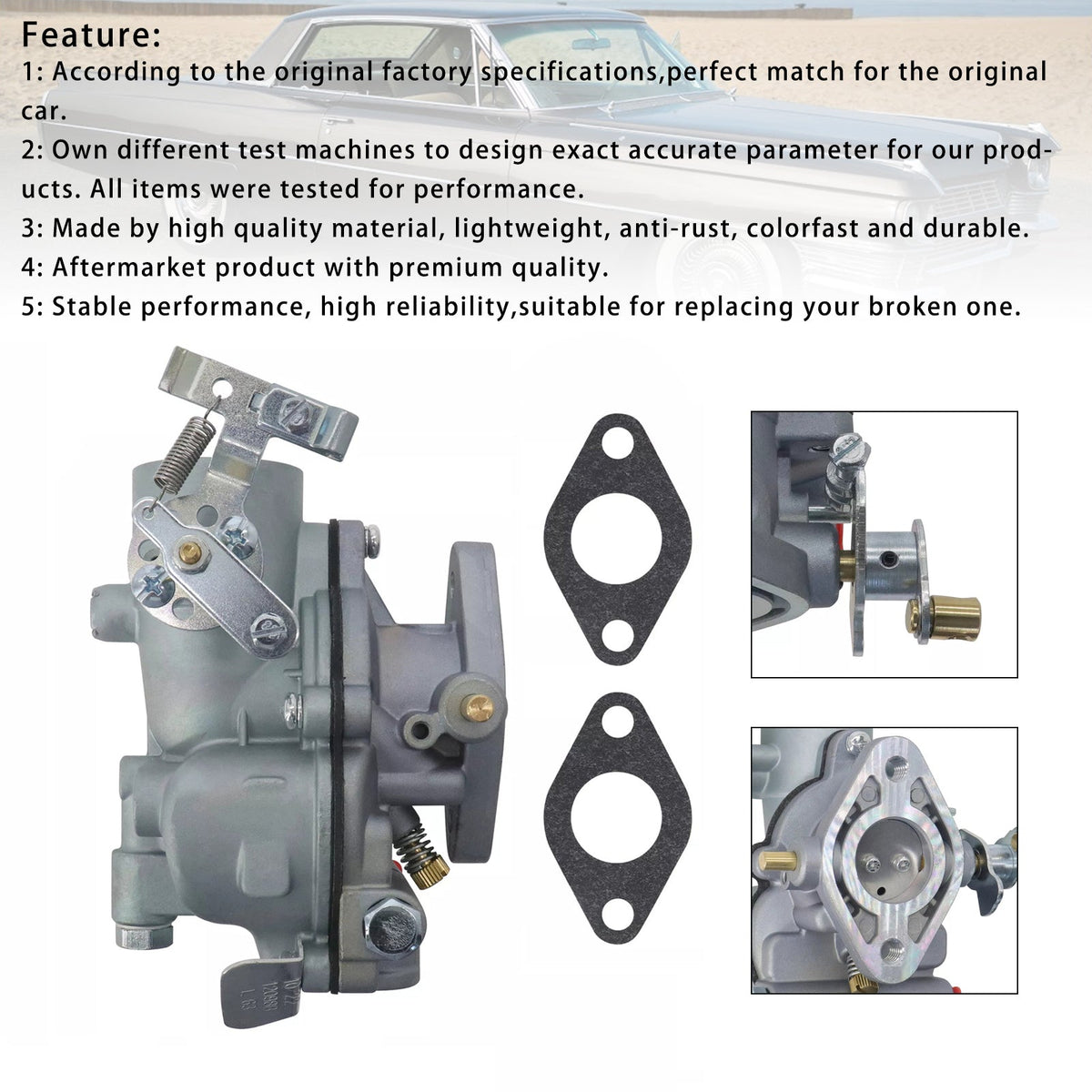 12098 Carburetor For Wisconsin L63S1 (VH4D) 2-1/4" Mount 1957-1976