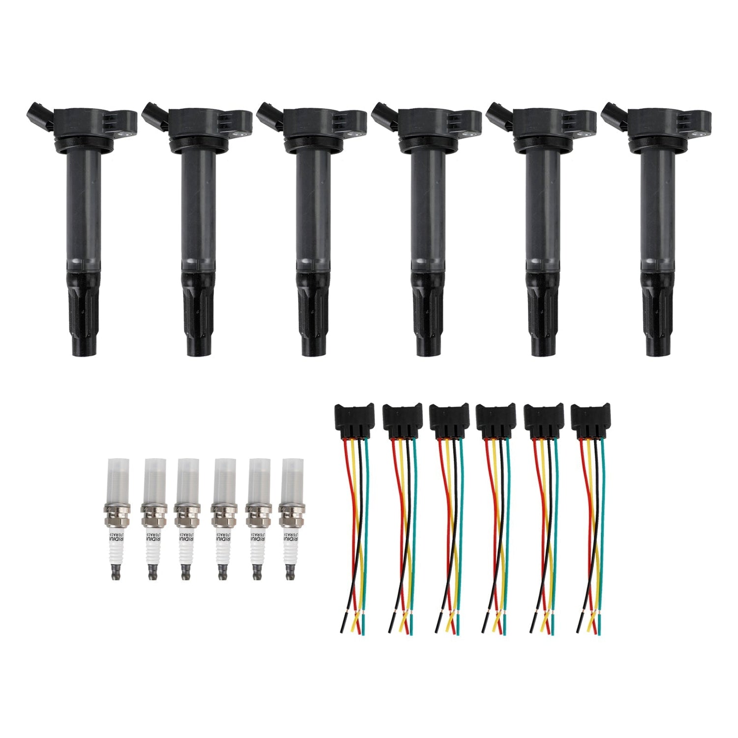 2005-2018 TOYOTA AVALON 6PCS Ignition Coils+Connectors+Spark Plug UF487 90919-02251 90919-A2002