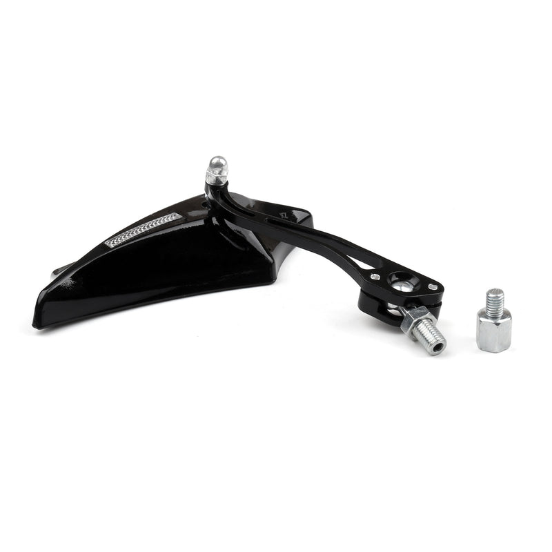 Motocycle Chopper Cruiser Street Dirt Bike Rear View Mirrors 8mm 10mm Black