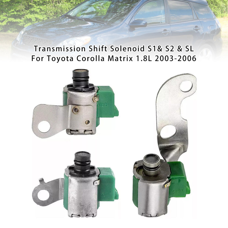 Transmission Shift Solenoid S1&S2&SL For Toyota Corolla Matrix 1.8L 2003-2006