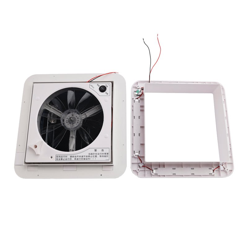 11" RV Caravan Roof Vent Forward and reverse motor RV Fan 12V Skylight W/ Light