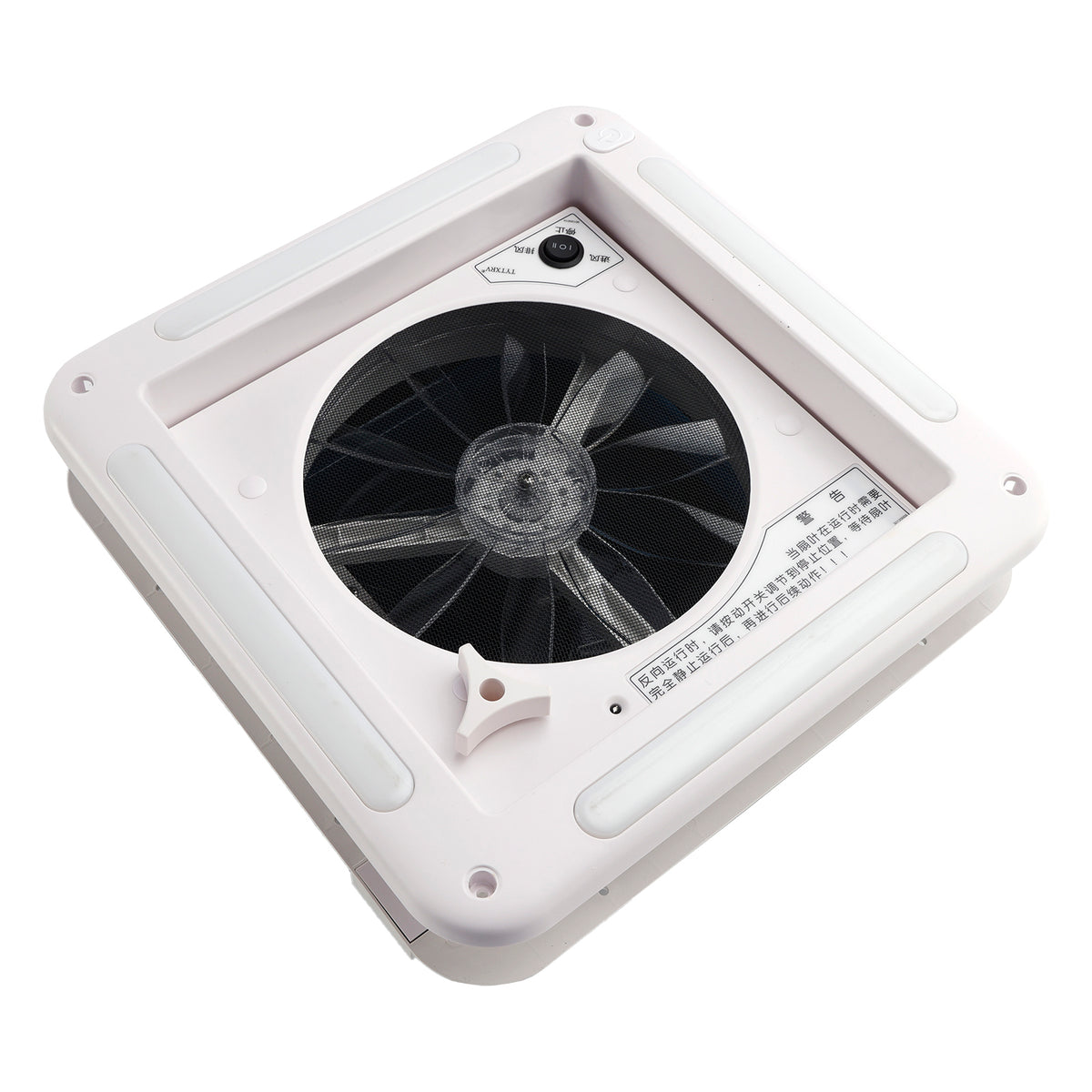 11" RV Caravan Roof Vent Forward and reverse motor RV Fan 12V Skylight W/ Light
