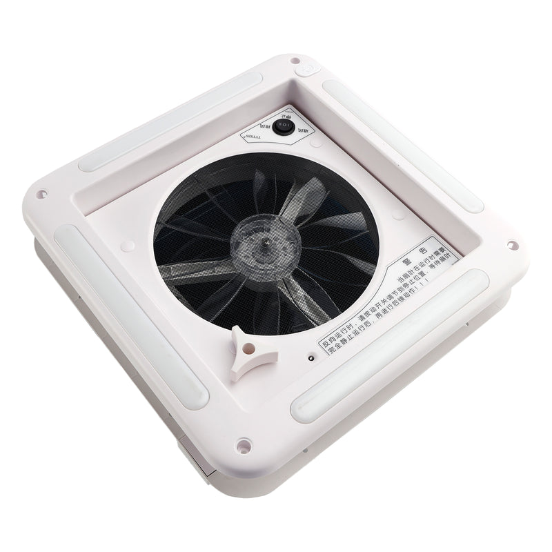 11" RV Caravan Roof Vent Forward and reverse motor RV Fan 12V Skylight W/ Light