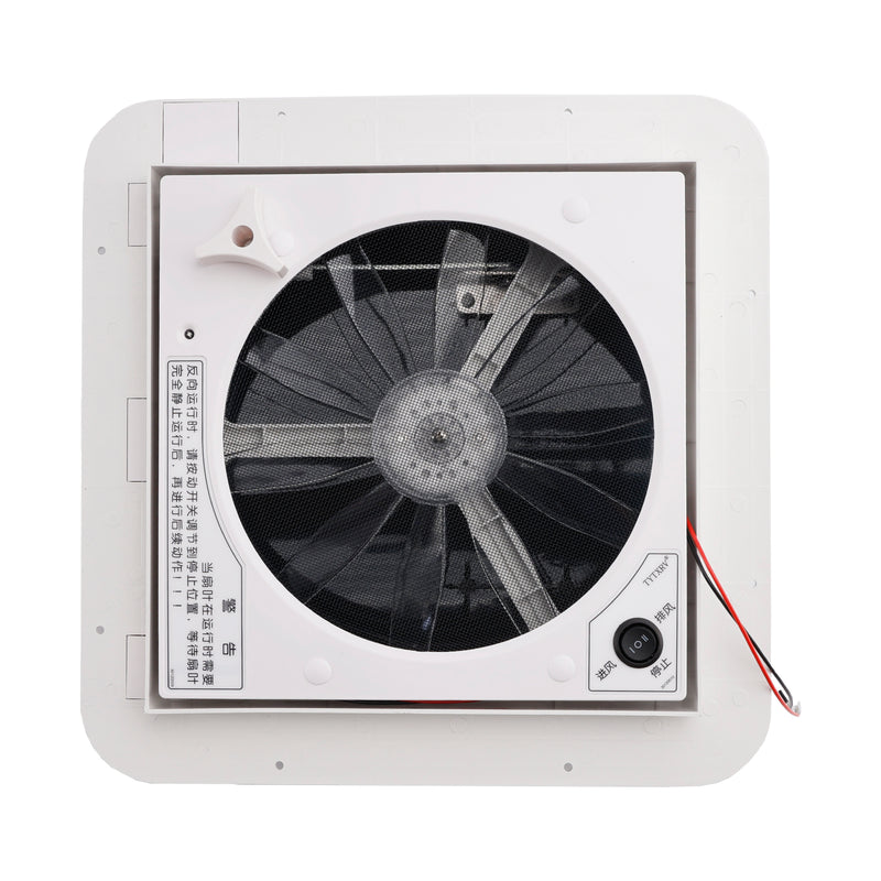 11" RV Caravan Roof Vent Forward and reverse motor RV Fan 12V Skylight W/ Light