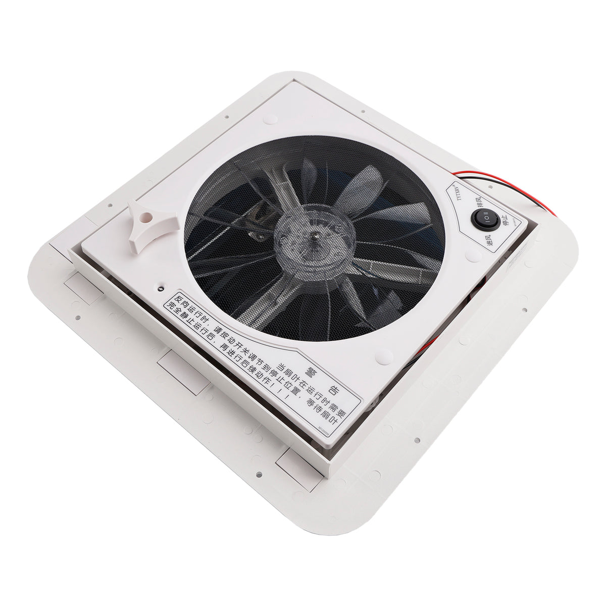 11" RV Caravan Roof Vent Forward and reverse motor RV Fan 12V Skylight W/ Light