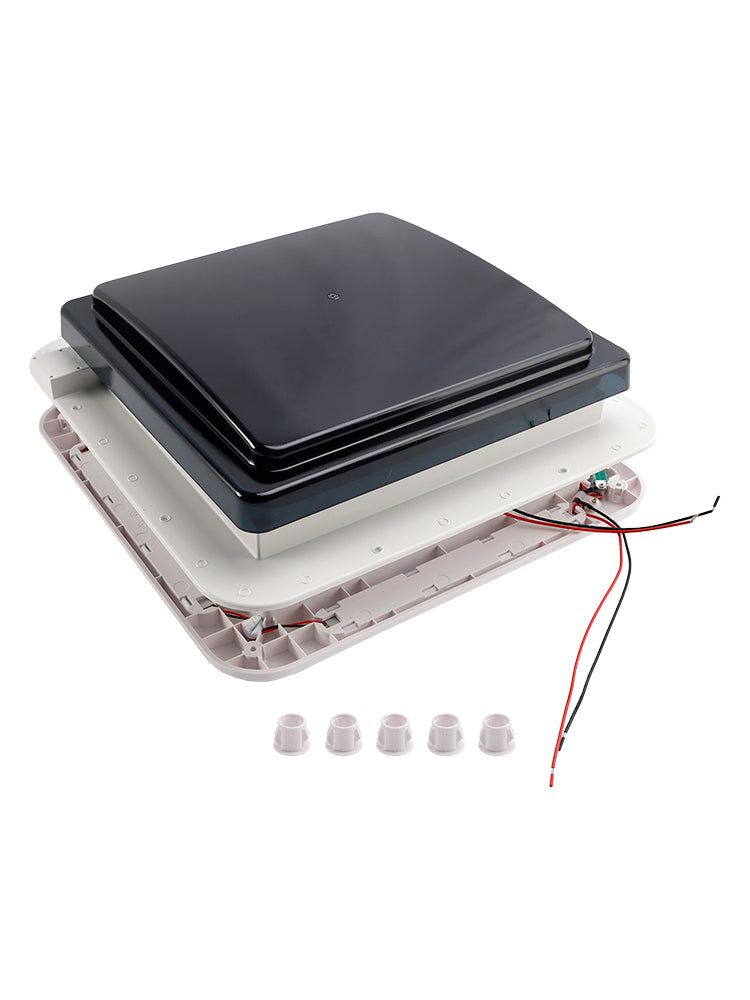 11" RV Caravan Roof Vent Forward and reverse motor RV Fan 12V Skylight W/ Light
