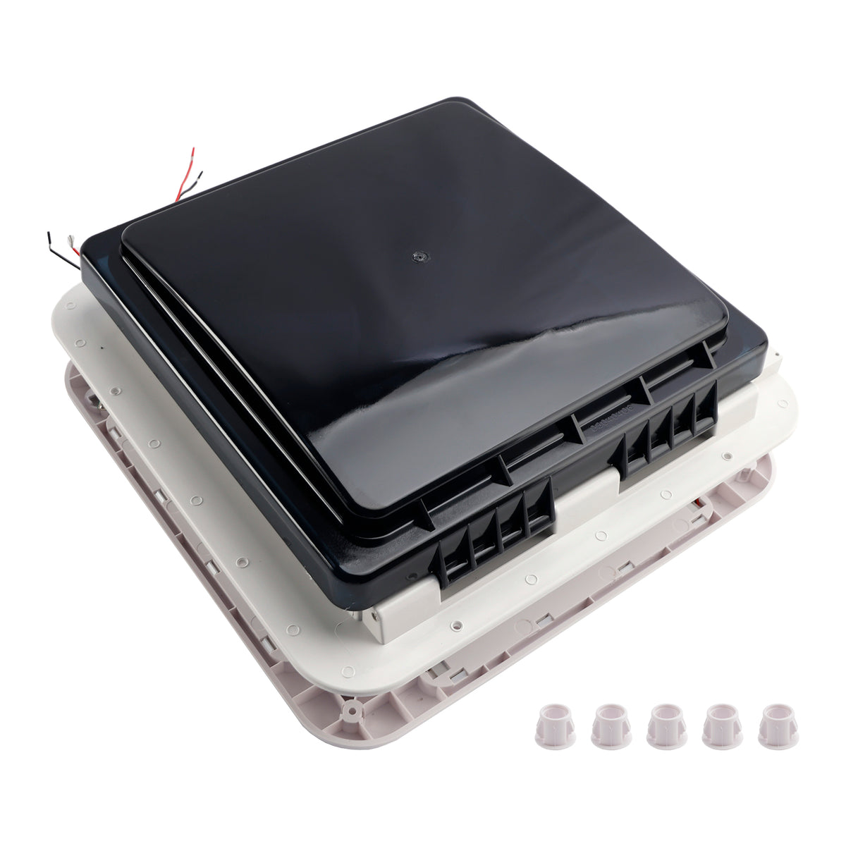 11" RV Caravan Roof Vent Forward and reverse motor RV Fan 12V Skylight W/ Light
