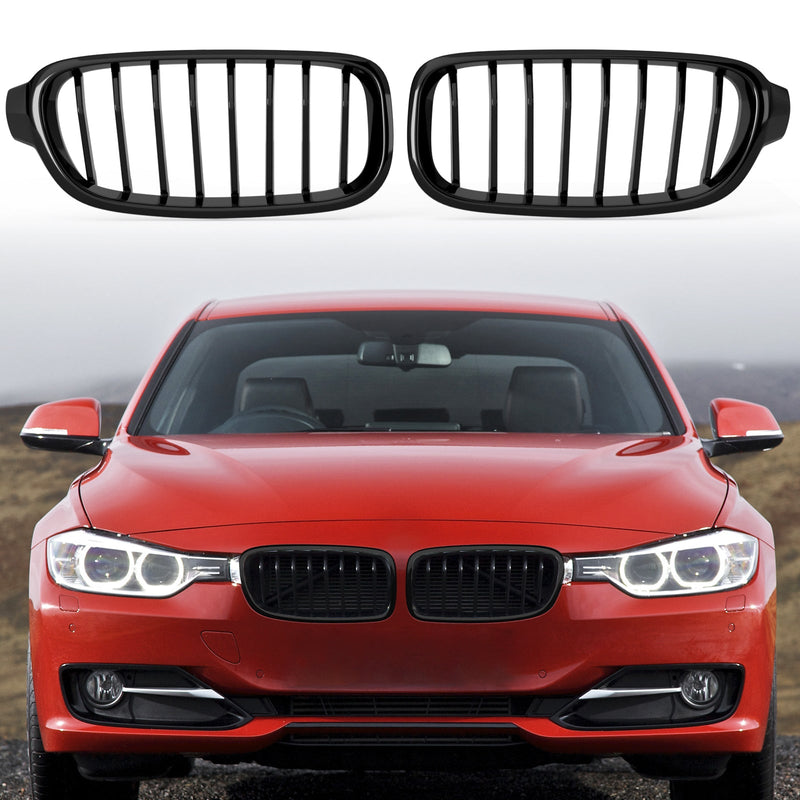 BMW 3 Series F30 F31 F35 2012-2019 Gloss Black Front Kidney Grill 51137263481 51137263482
