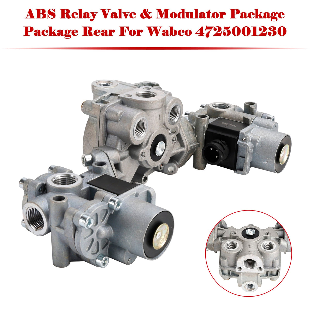 Wabco 4725001230 ABS Relay Valve & Modulator Package Package Rear