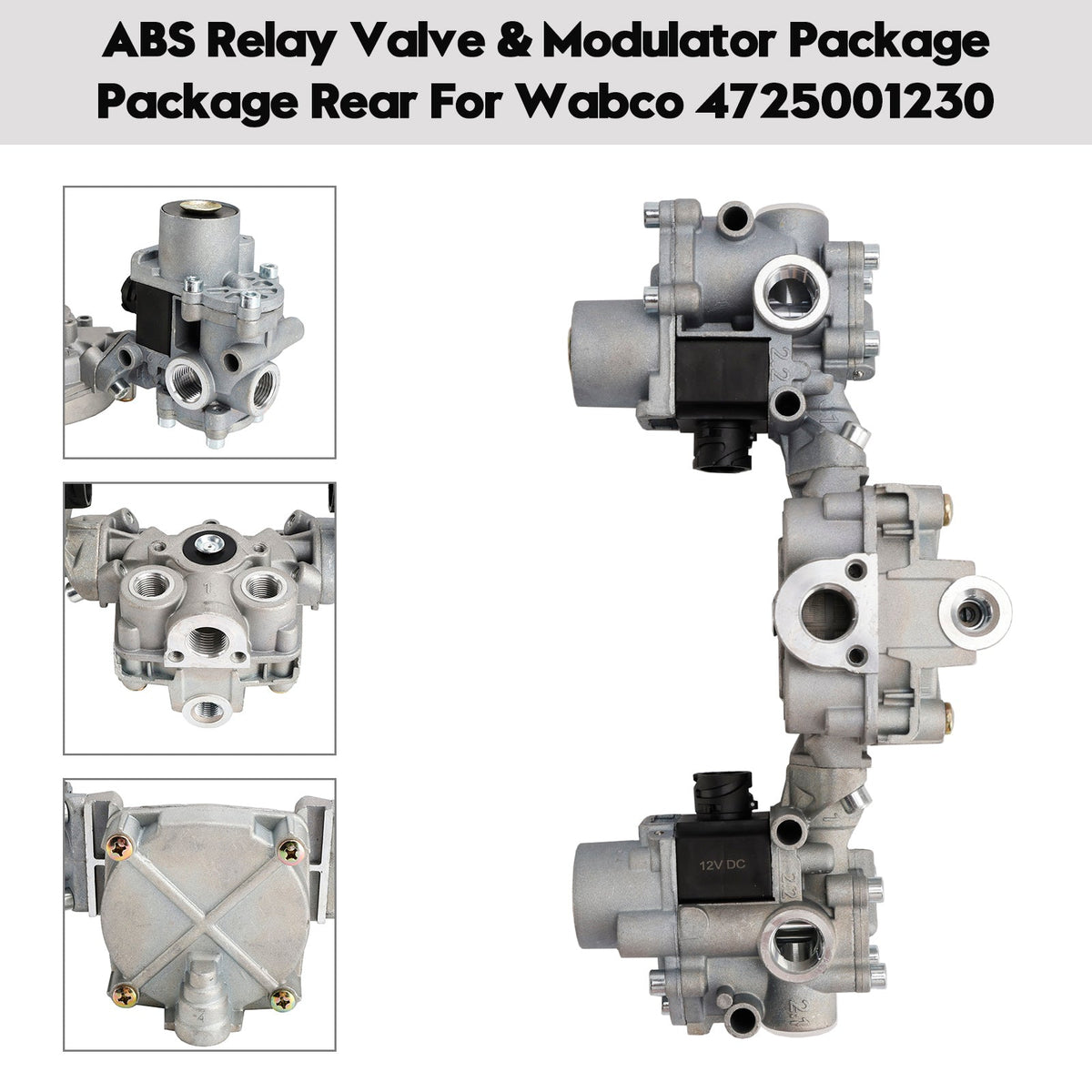 Wabco 4725001230 ABS Relay Valve & Modulator Package Package Rear