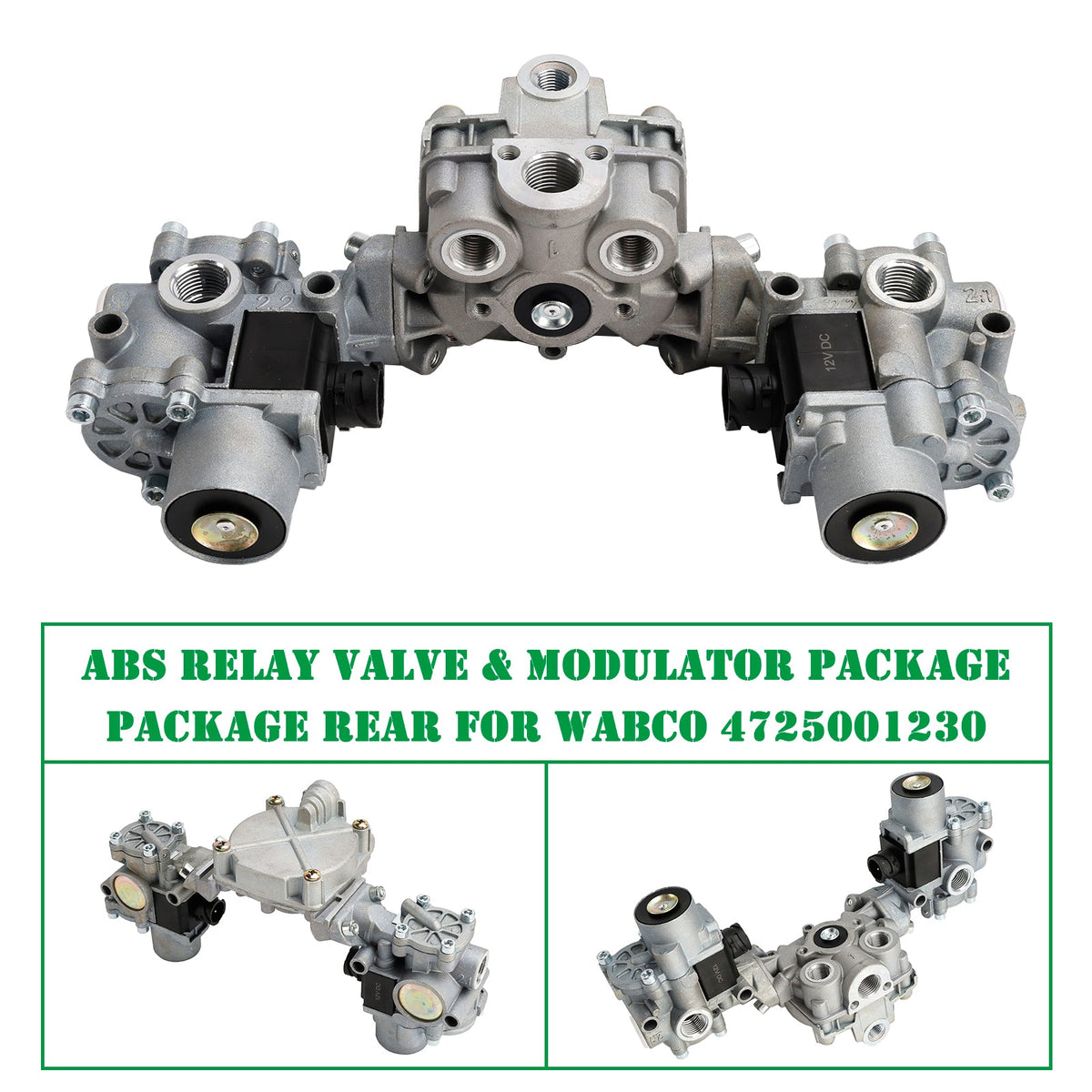 Wabco 4725001230 ABS Relay Valve & Modulator Package Package Rear
