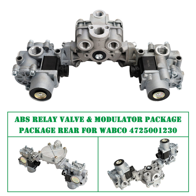 Wabco 4725001230 ABS Relay Valve & Modulator Package Package Rear