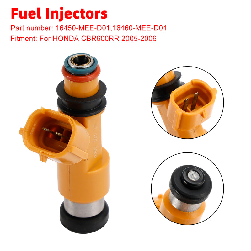 Honda CBR600RR 2005-2006 16460-MEE-D01 Fuel Injectors 16450-MEE-D01