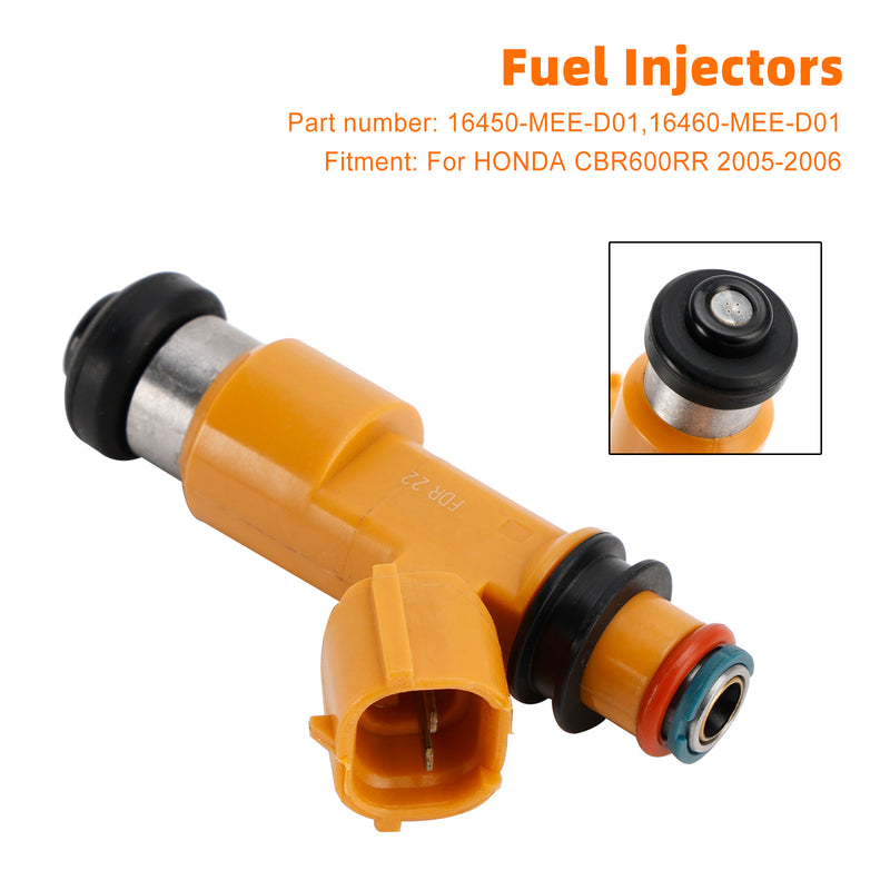 Honda CBR600RR 2005-2006 16460-MEE-D01 Fuel Injectors 16450-MEE-D01