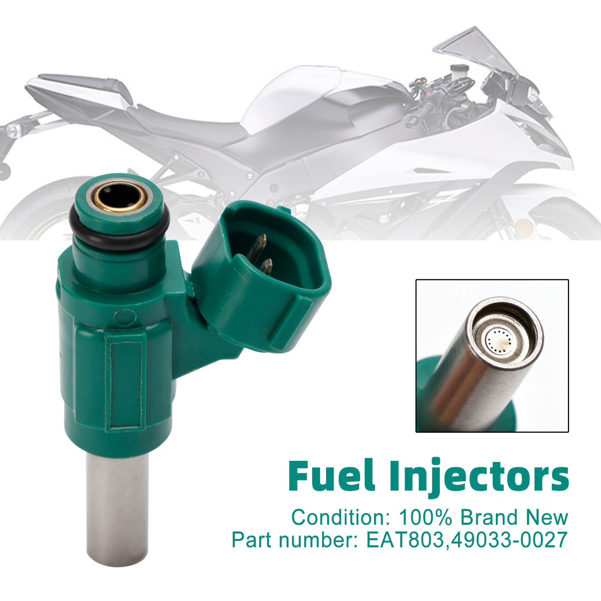 Kawasaki Ninja ZX10R ZX1000 2011-2017 EAT803 Fuel Injector Fits 49033-0027