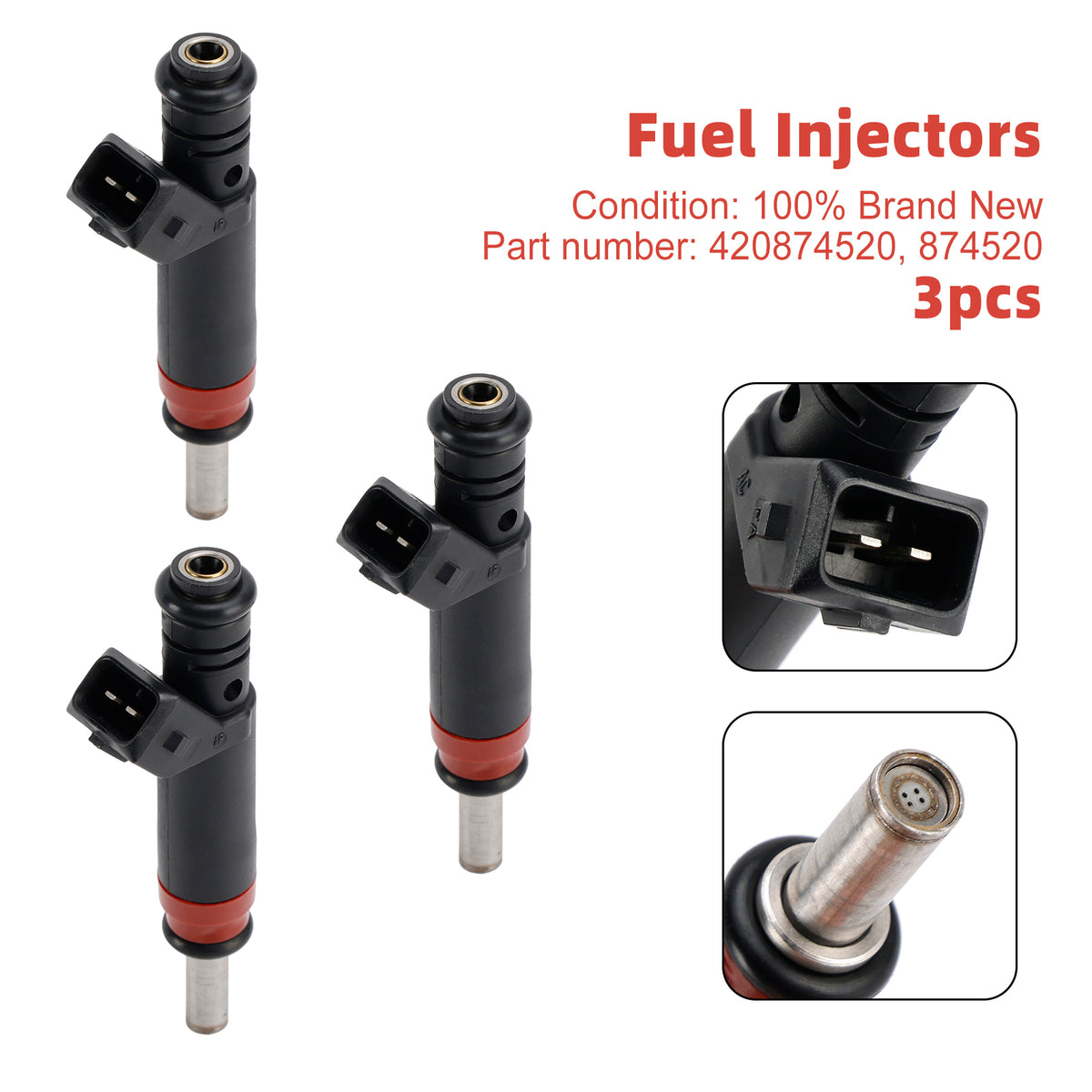Sea-Doo GTX 4 TEC GTX 215 GTX RXP 3PCS 420874520 Fuel Injectors 874520