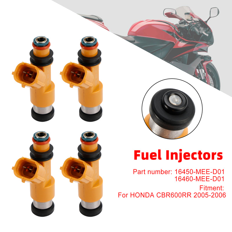 Honda CBR600RR 2005-2006 4PCS 16460-MEE-D01 Fuel Injectors 16450-MEE-D01
