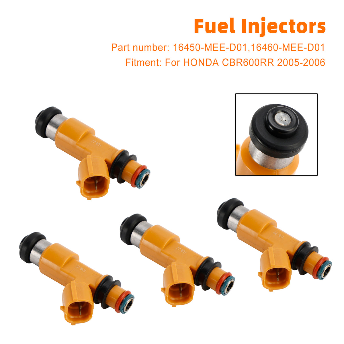 Honda CBR600RR 2005-2006 4PCS 16460-MEE-D01 Fuel Injectors 16450-MEE-D01
