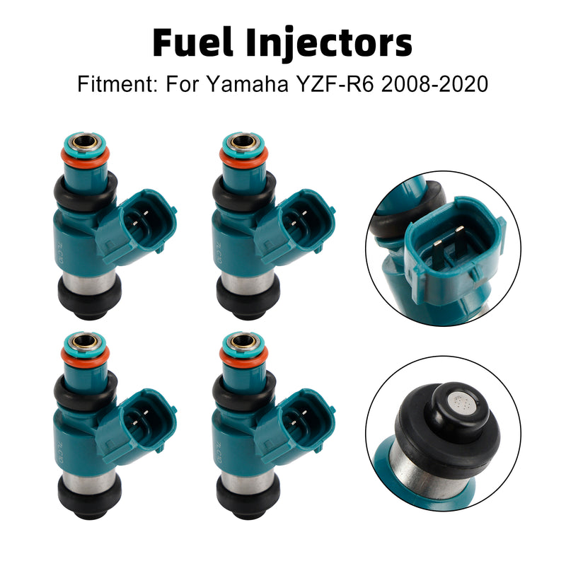 Yamaha YZFR6 YZF-R6 2008-2020 4PCS Fuel Injectors 13S-13761-00-00