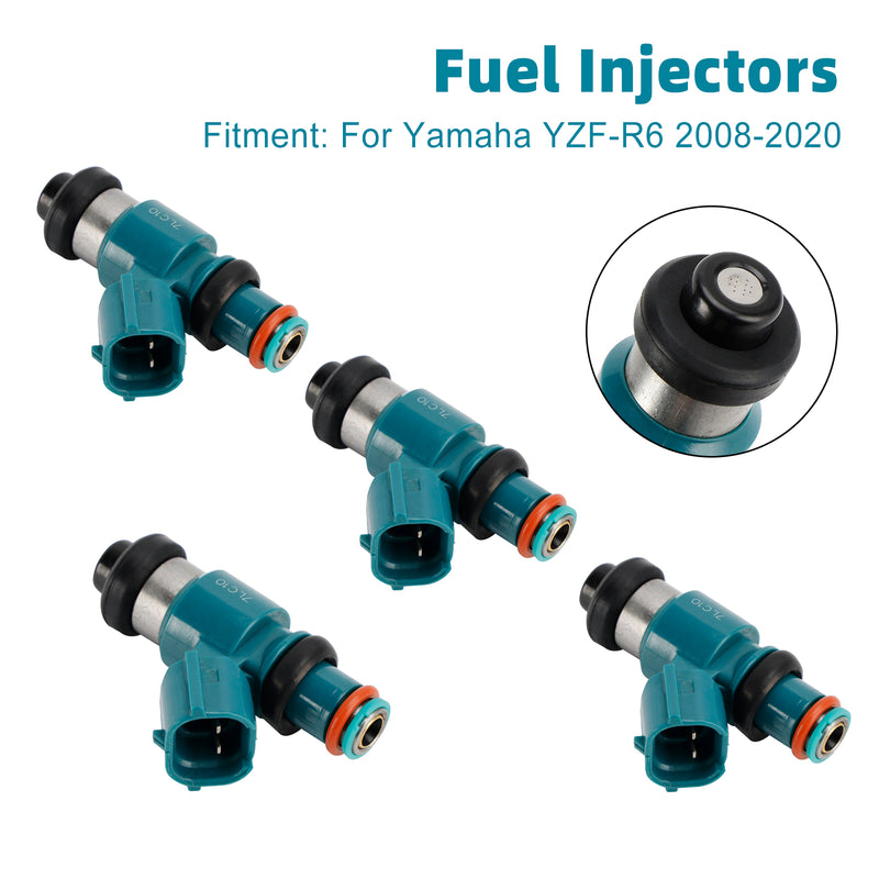 Yamaha YZFR6 YZF-R6 2008-2020 4PCS Fuel Injectors 13S-13761-00-00