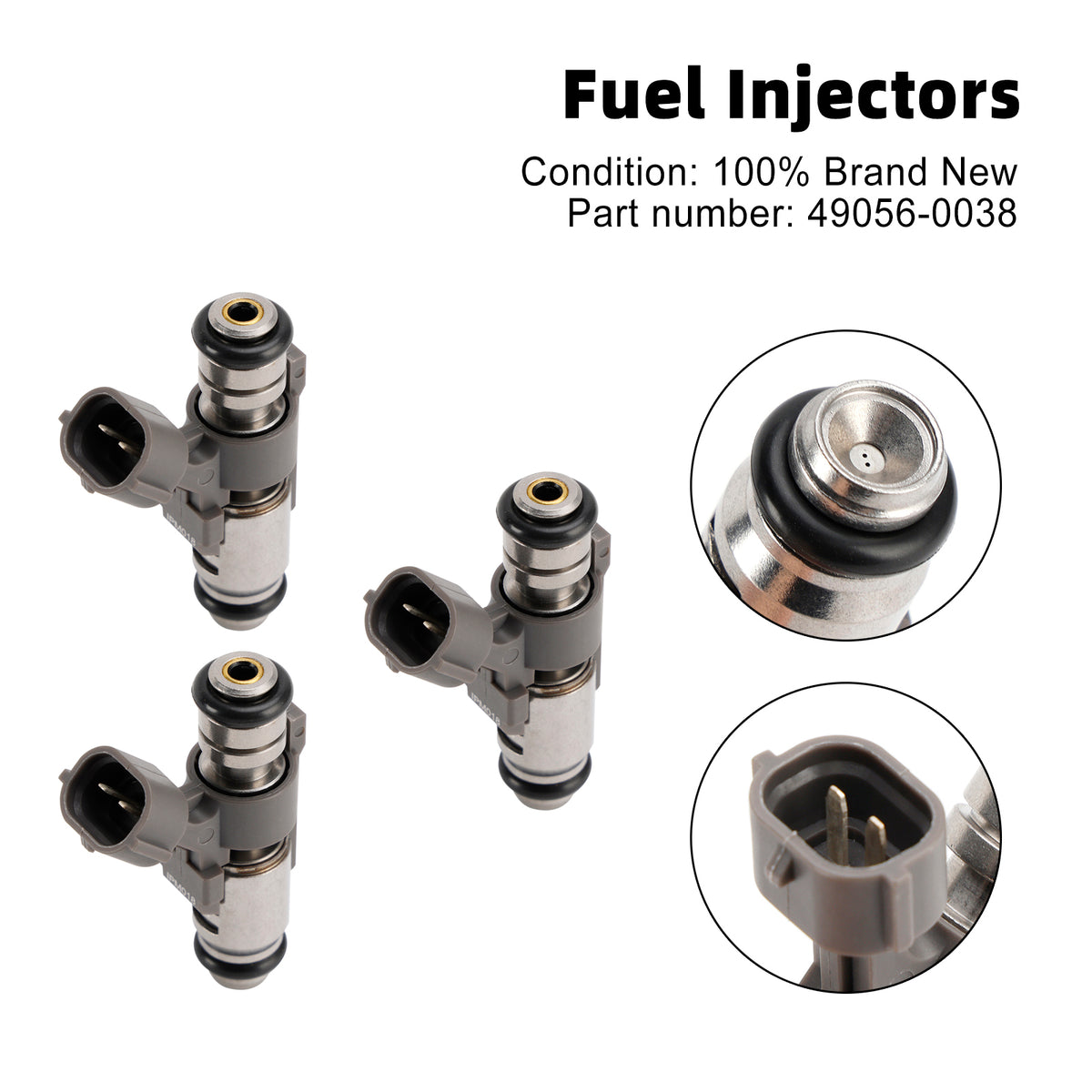 Kawasaki Mule PRO FX FXR FXT KAF820 KAF820 EPS 3PCS 49056-0038 Fuel Injector