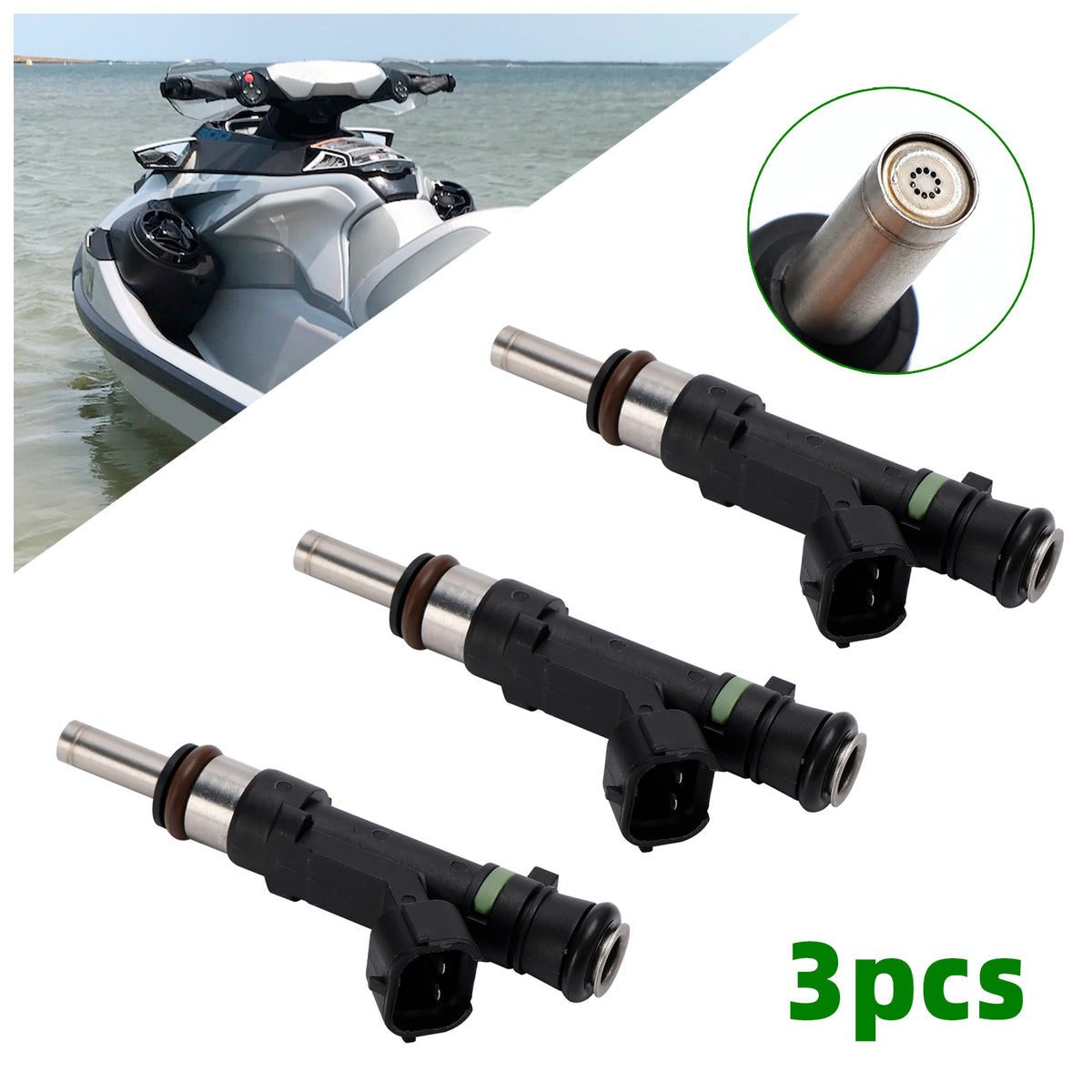 Sea Doo BRP GTX 300 RXT-X RXP-X 3PCS 0280158383 Fuel Injectors 420874000