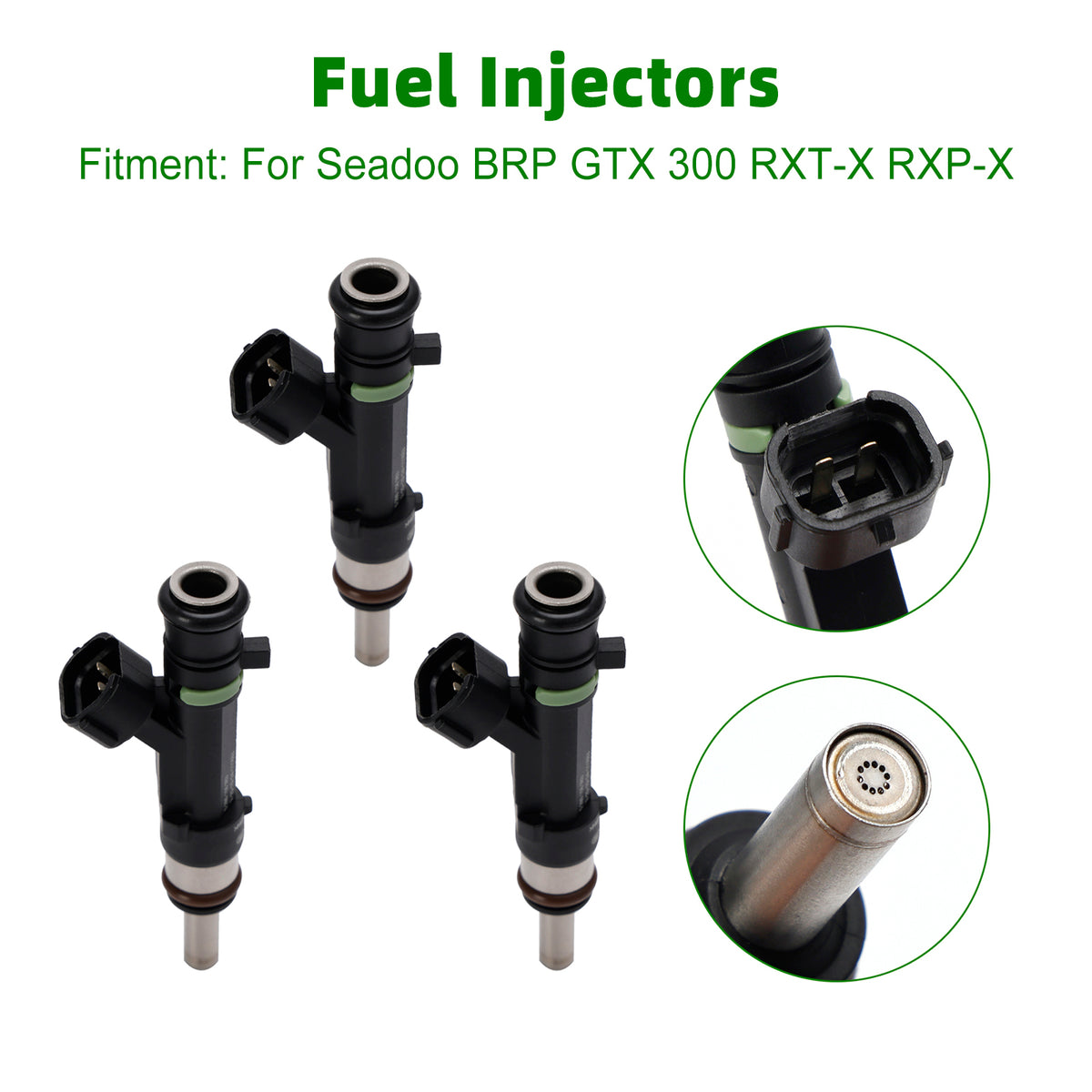 Sea Doo BRP GTX 300 RXT-X RXP-X 3PCS 0280158383 Fuel Injectors 420874000