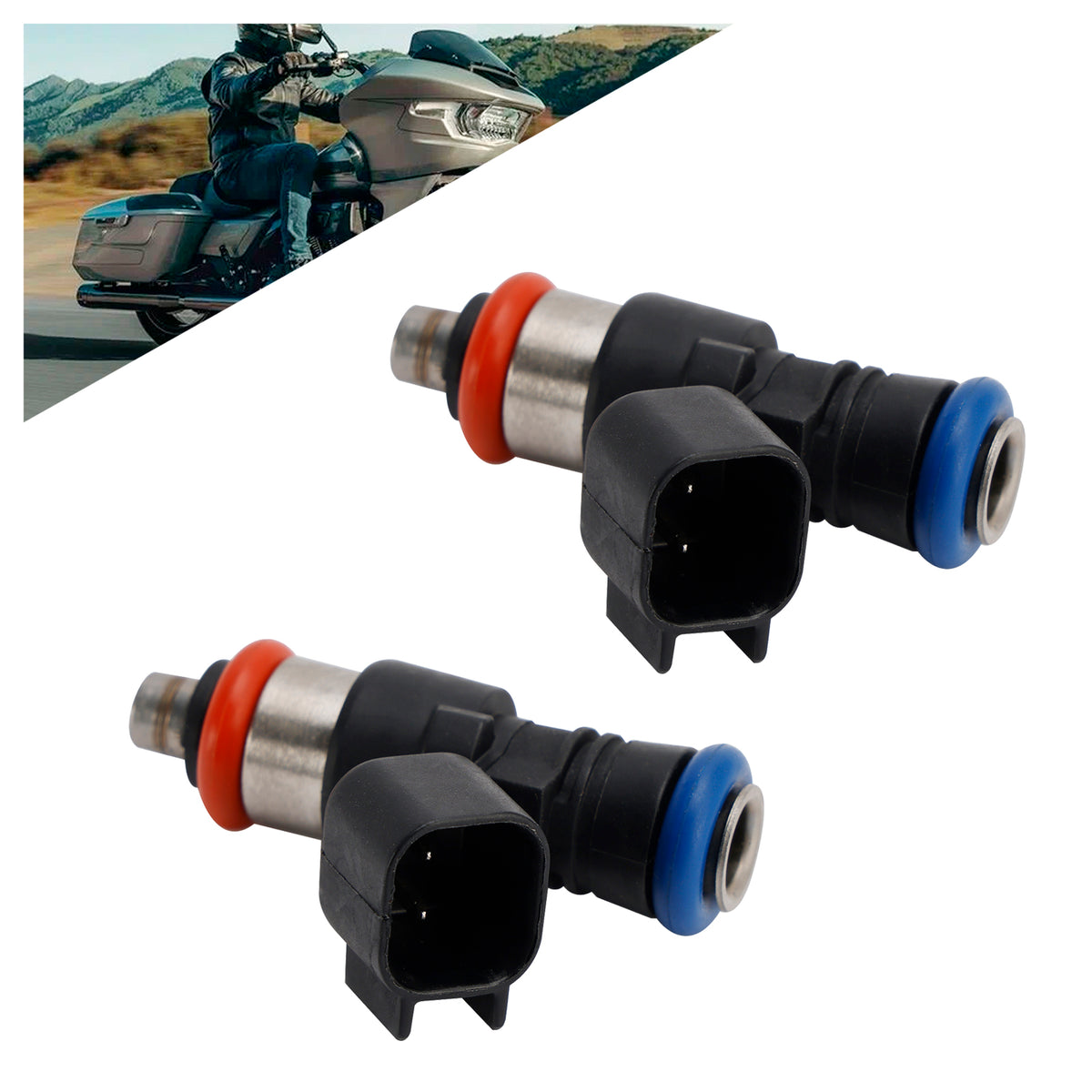 Touring FLHXSE CVO STREET GLIDE 2017-2023 2PCS 0280158387 Fuel Injectors