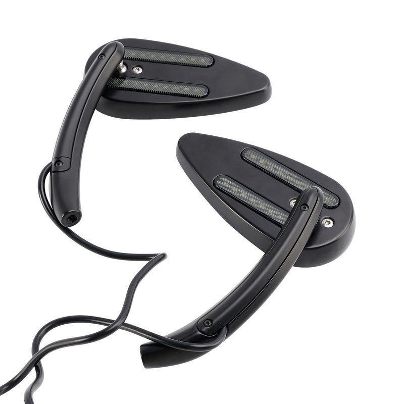 Sportster 883 1200 1990-2021 Black Custom Dynamics LED Turn Signal Mirrors