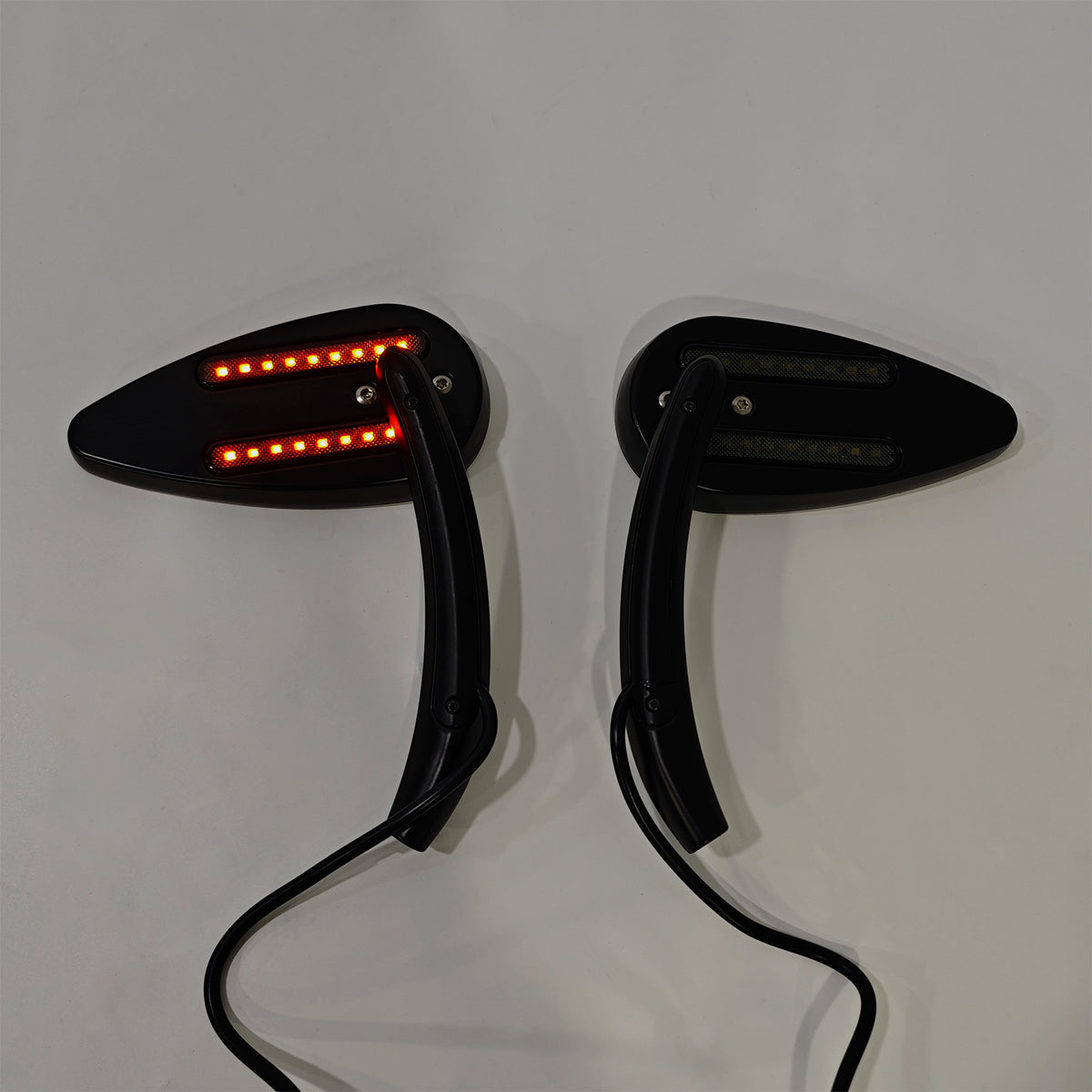 Sportster 883 1200 1990-2021 Black Custom Dynamics LED Turn Signal Mirrors
