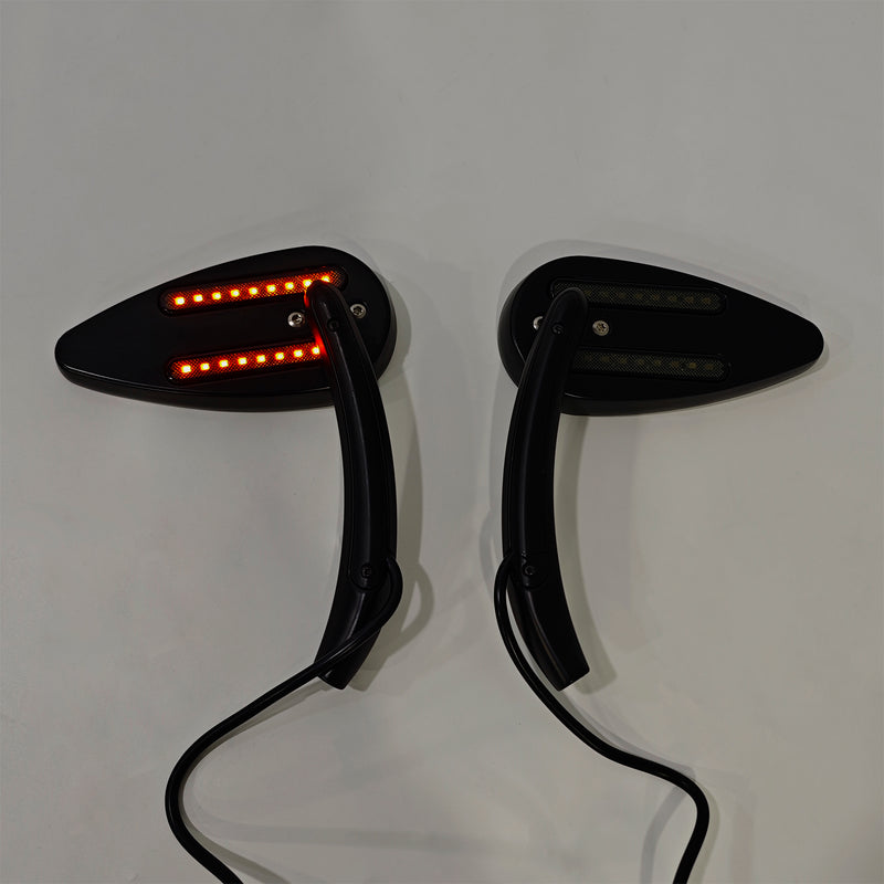 Sportster 883 1200 1990-2021 Black Custom Dynamics LED Turn Signal Mirrors