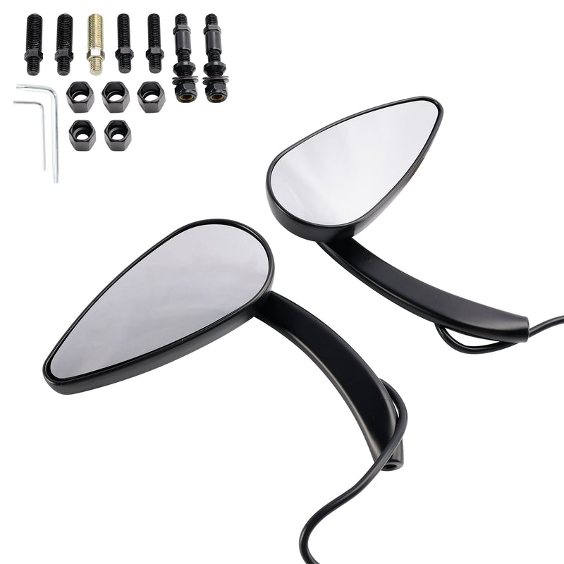 Sportster 883 1200 1990-2021 Black Custom Dynamics LED Turn Signal Mirrors