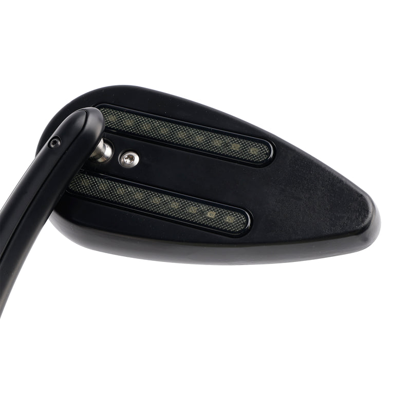 Sportster 883 1200 1990-2021 Black Custom Dynamics LED Turn Signal Mirrors