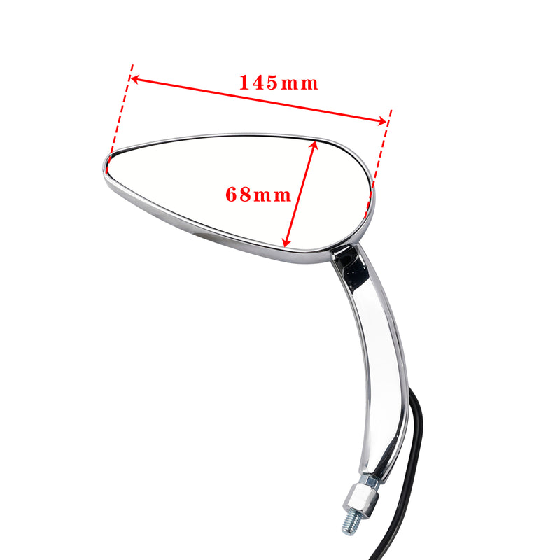 Sportster XL 1200 883 1990-Up Chrome Custom Dynamics LED Turn Signal Mirrors