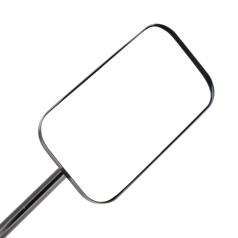 Cafe Racer Bobber Chopper Tracker Black Retro Retangular Mirrors with clamp