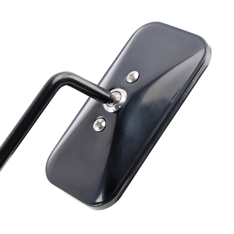 Cafe Racer Bobber Chopper Tracker Black Retro Retangular Mirrors with clamp