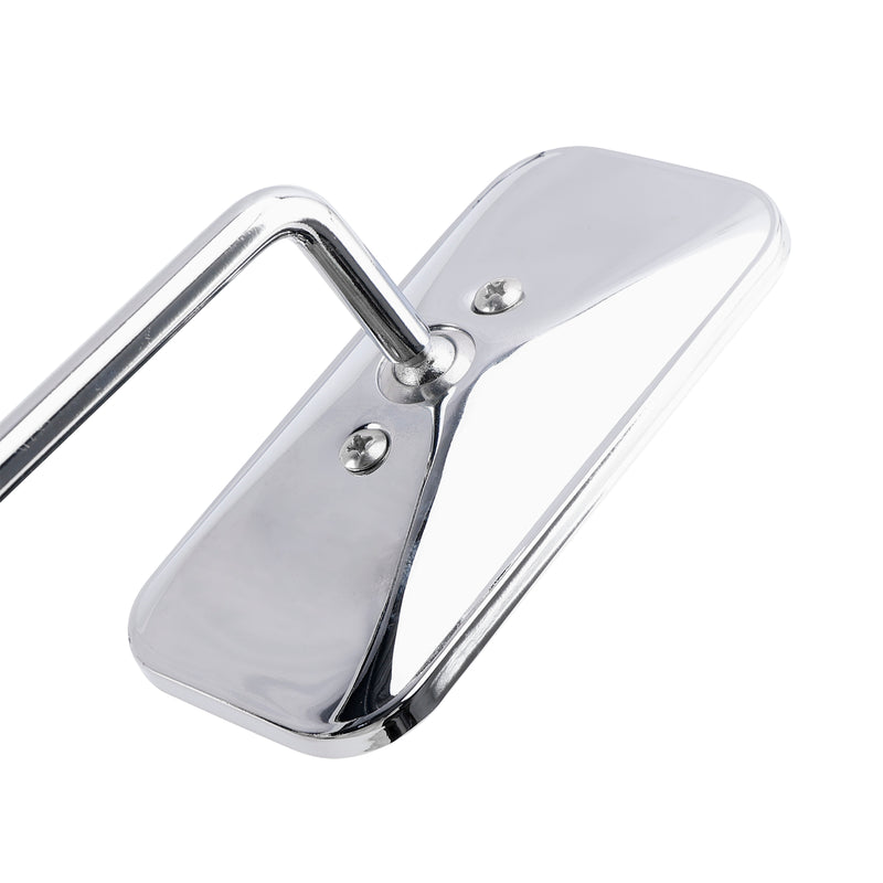 Cafe Racer Bobber Chopper Tracker Chrome Retro Retangular Mirrors with clamp