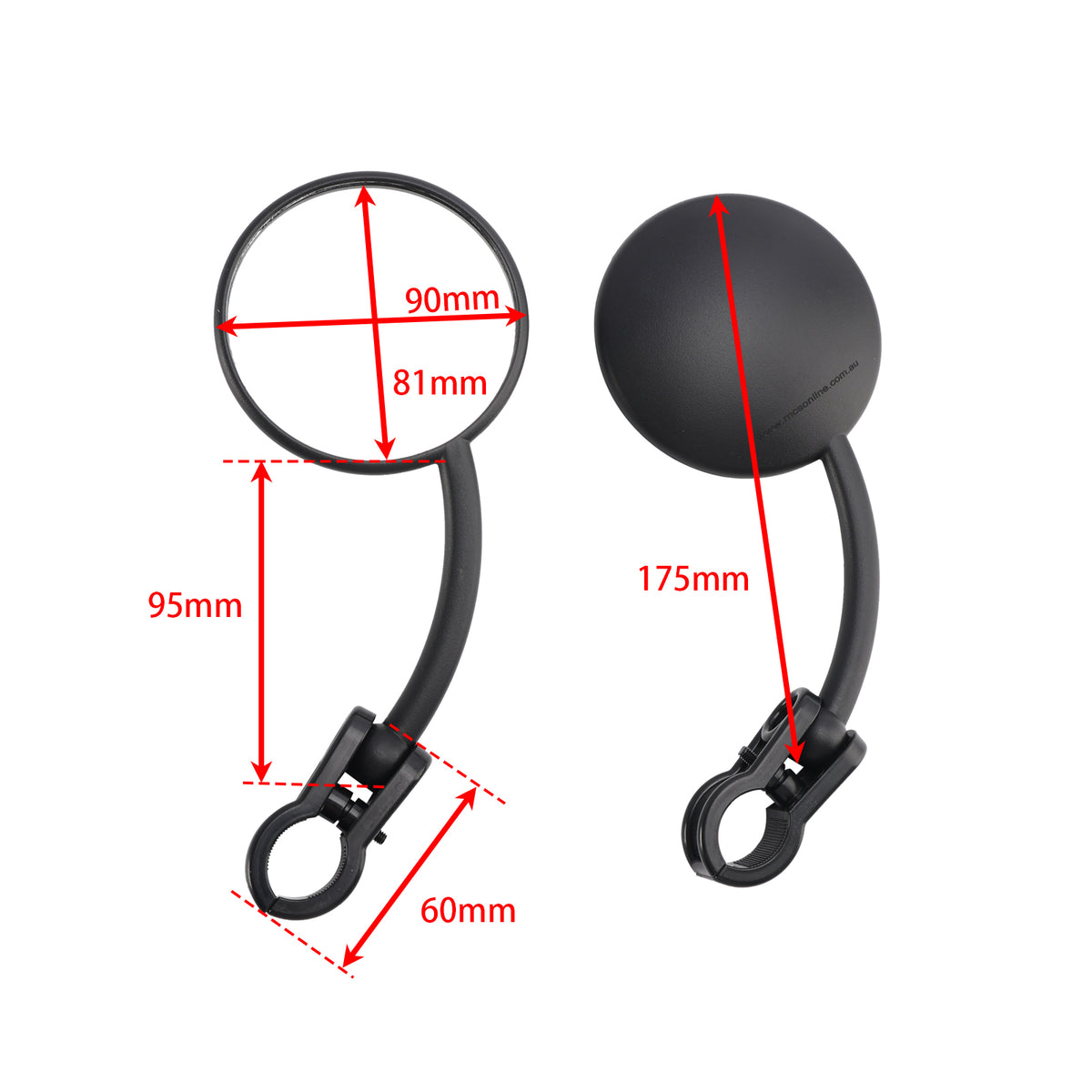 Dual Sport Motorcycle ATV Dirt Bike Pair Enduro Folding Mirrors Clamp On