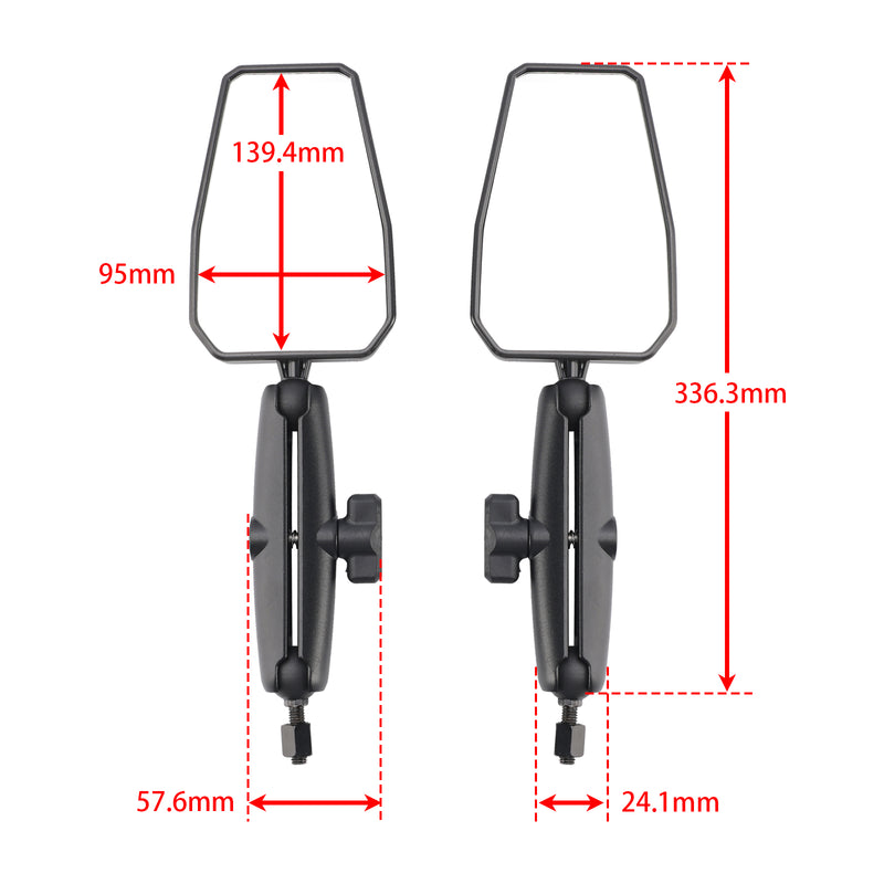 Adventure Motorcylce Offroad Universal Enduro Supermoto Mirror Kit 8mm 10mm